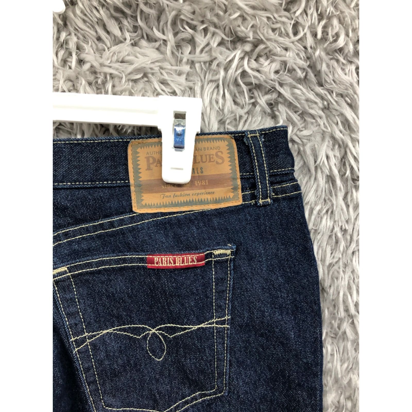 Vintage Paris Blues Jeans Size 13 Juniors Mid Rise Dark Wash Blue Denim Bootcut Women Size 34" / US 12 / IT 48 - 6 Thumbnail