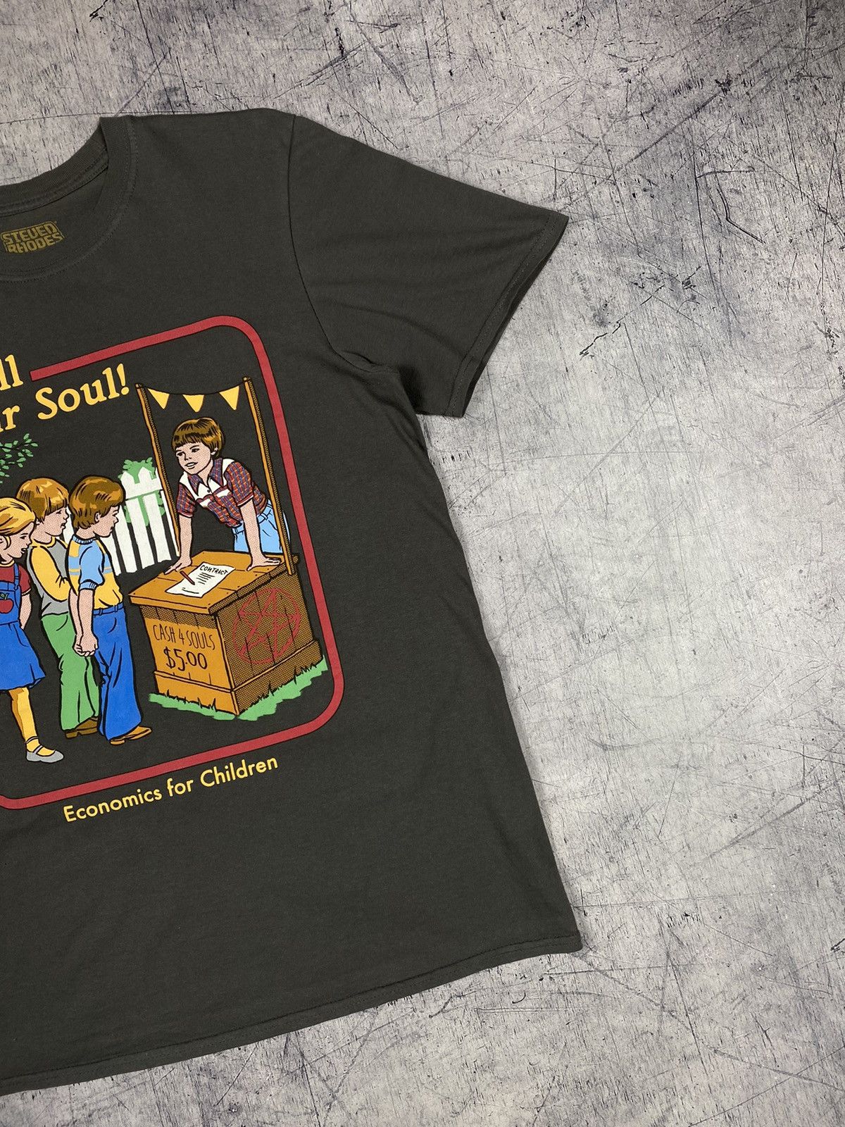 Other Vintage Economic for Children Sell Your Soul Satan Demon Tee Size US M / EU 48-50 / 2 - 3 Thumbnail