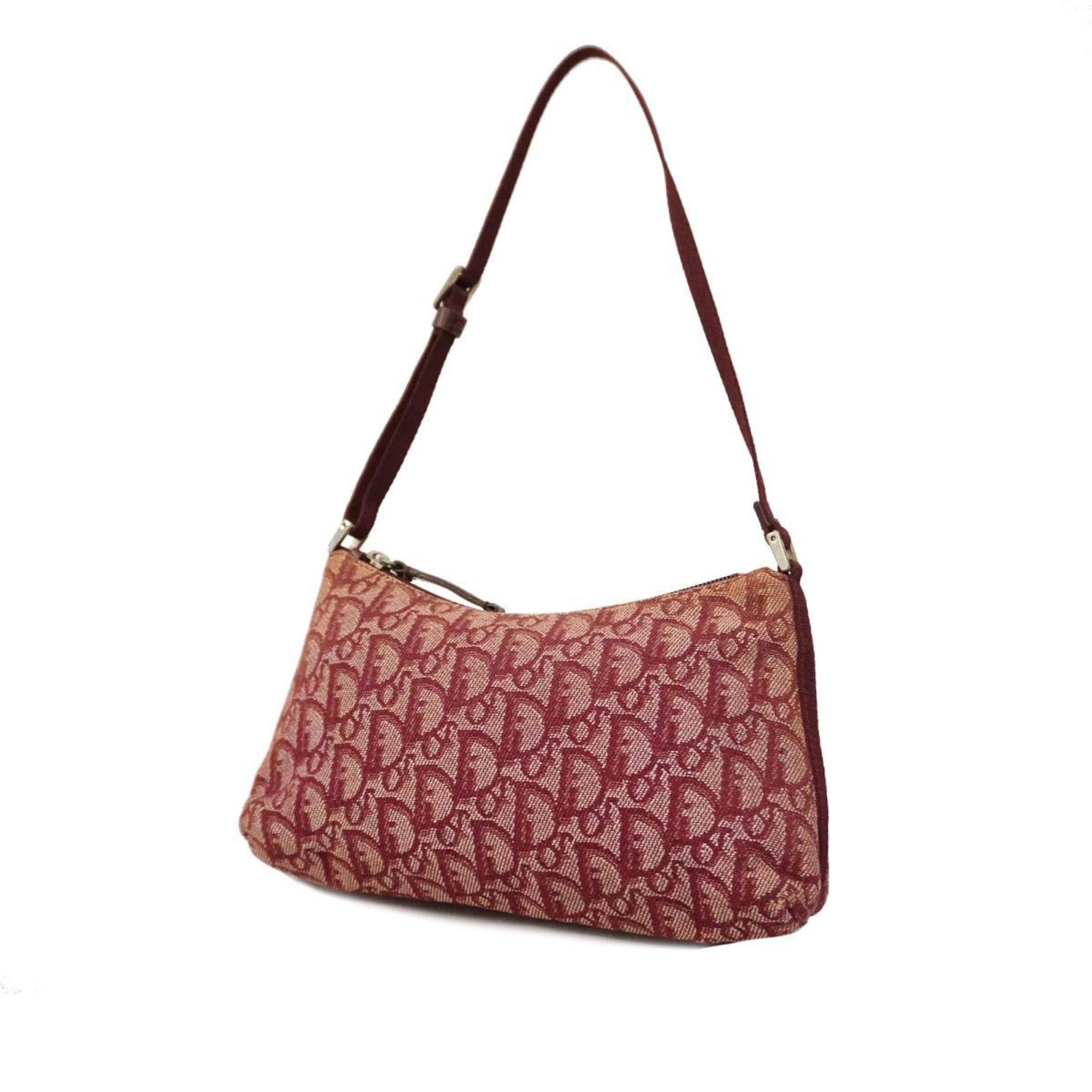 image of Christian Dior Pouch Trotter Canvas Bordeaux Women's
