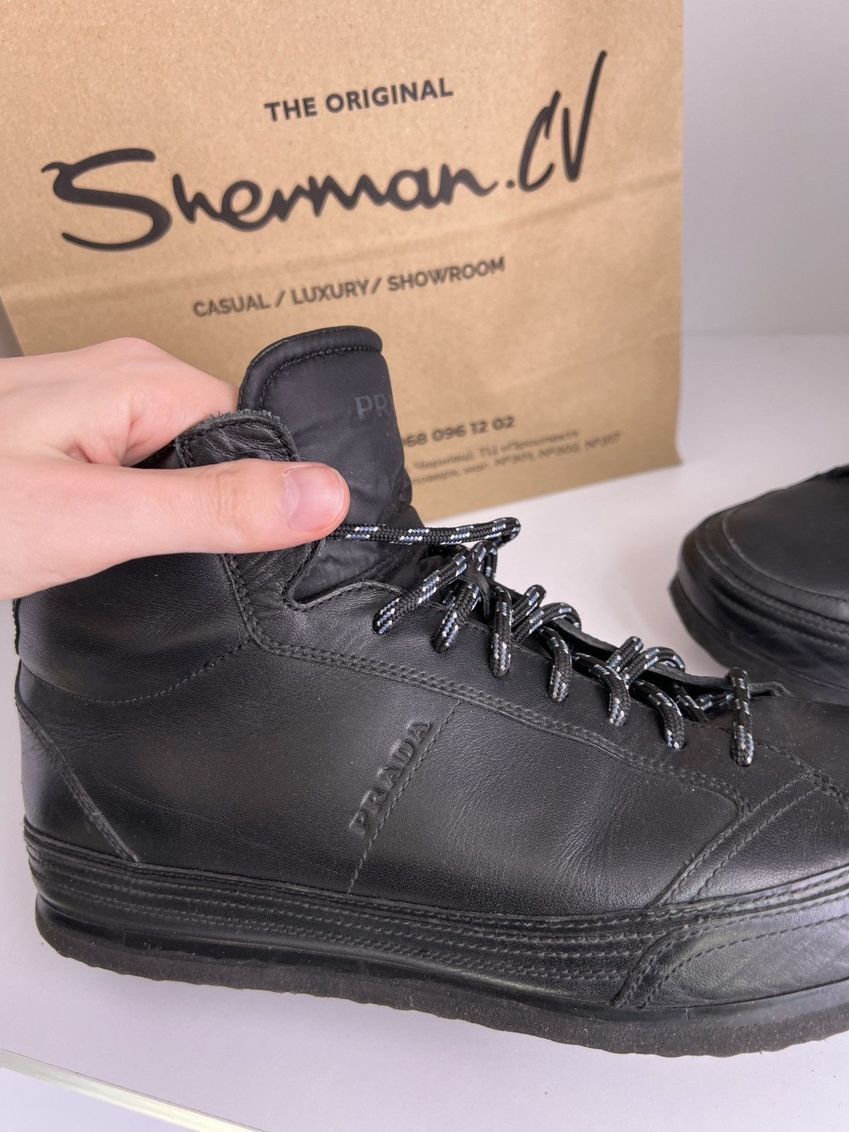 Prada × Vintage Vintage Prada High Cut Sneakers Men's Size US 8 / EU 41 - 10 Thumbnail
