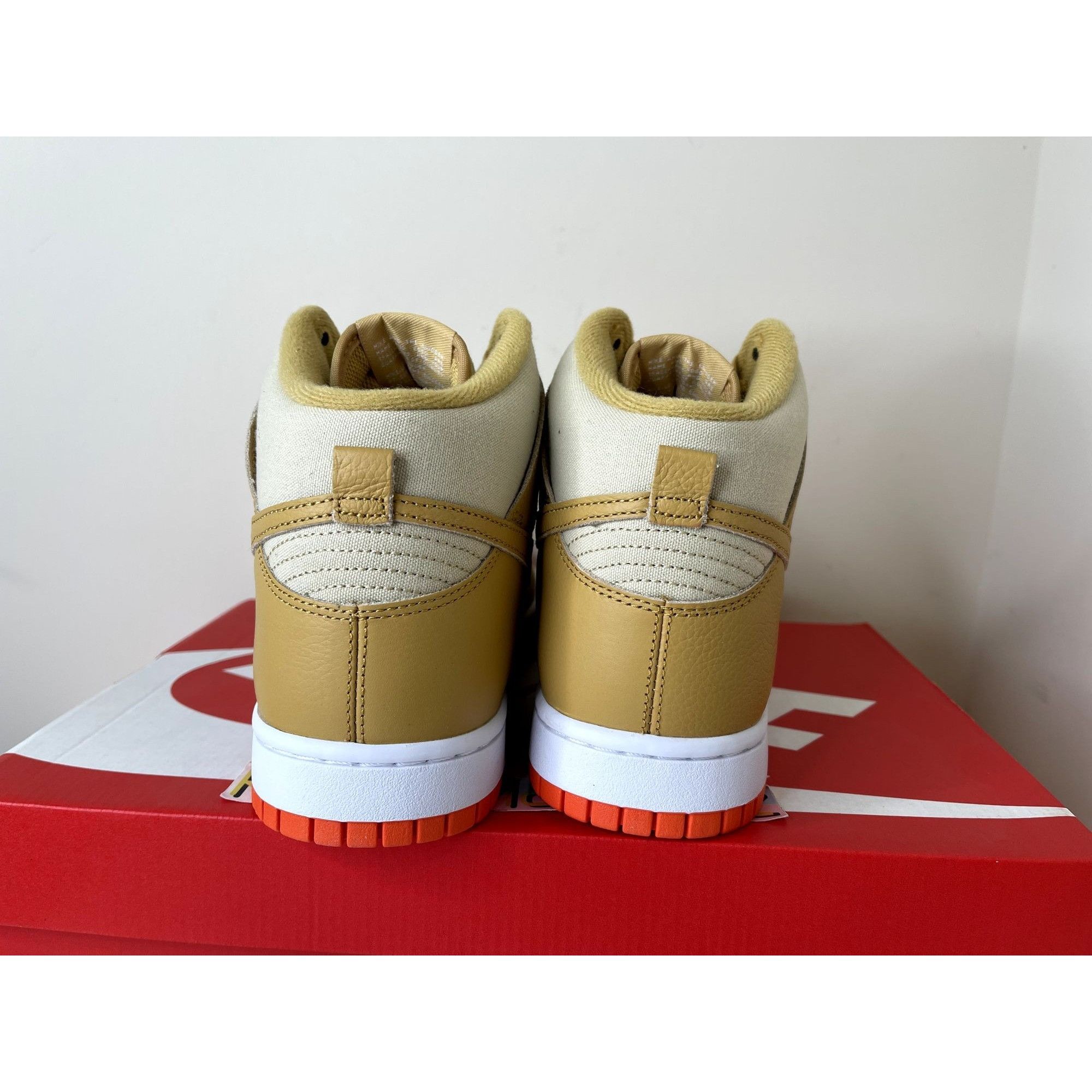 Nike Nike Dunk High Premium Wheat Gold Orange Mens 10.5us Size US 10.5 / EU 43-44 - 4 Thumbnail