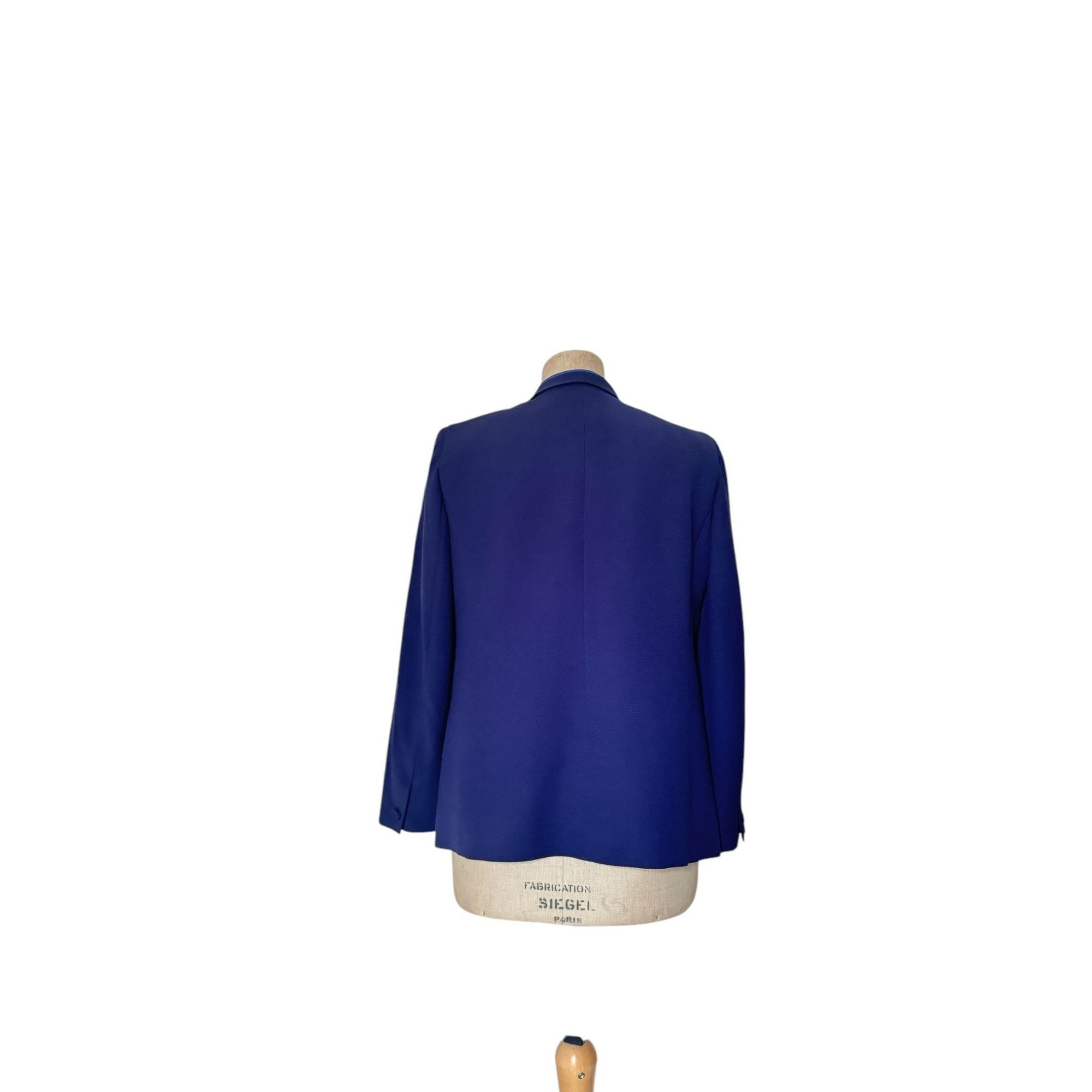 Hermes Navy Wool Blazer with Contrasting Lapel Size L / US 10 / IT 46 - 5 Thumbnail