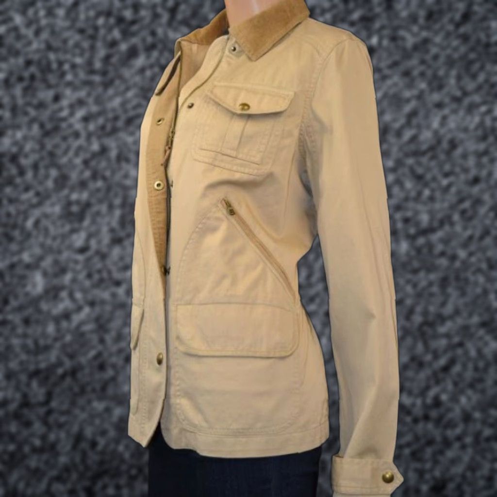 Ralph Lauren Ralph Lauren Tan Jacket Coat Corduroy Snaps NWT Small Beiges Tan 100% Cotton Basic Jacket Mens S Size US S / EU 44-46 / 1 - 1 Preview