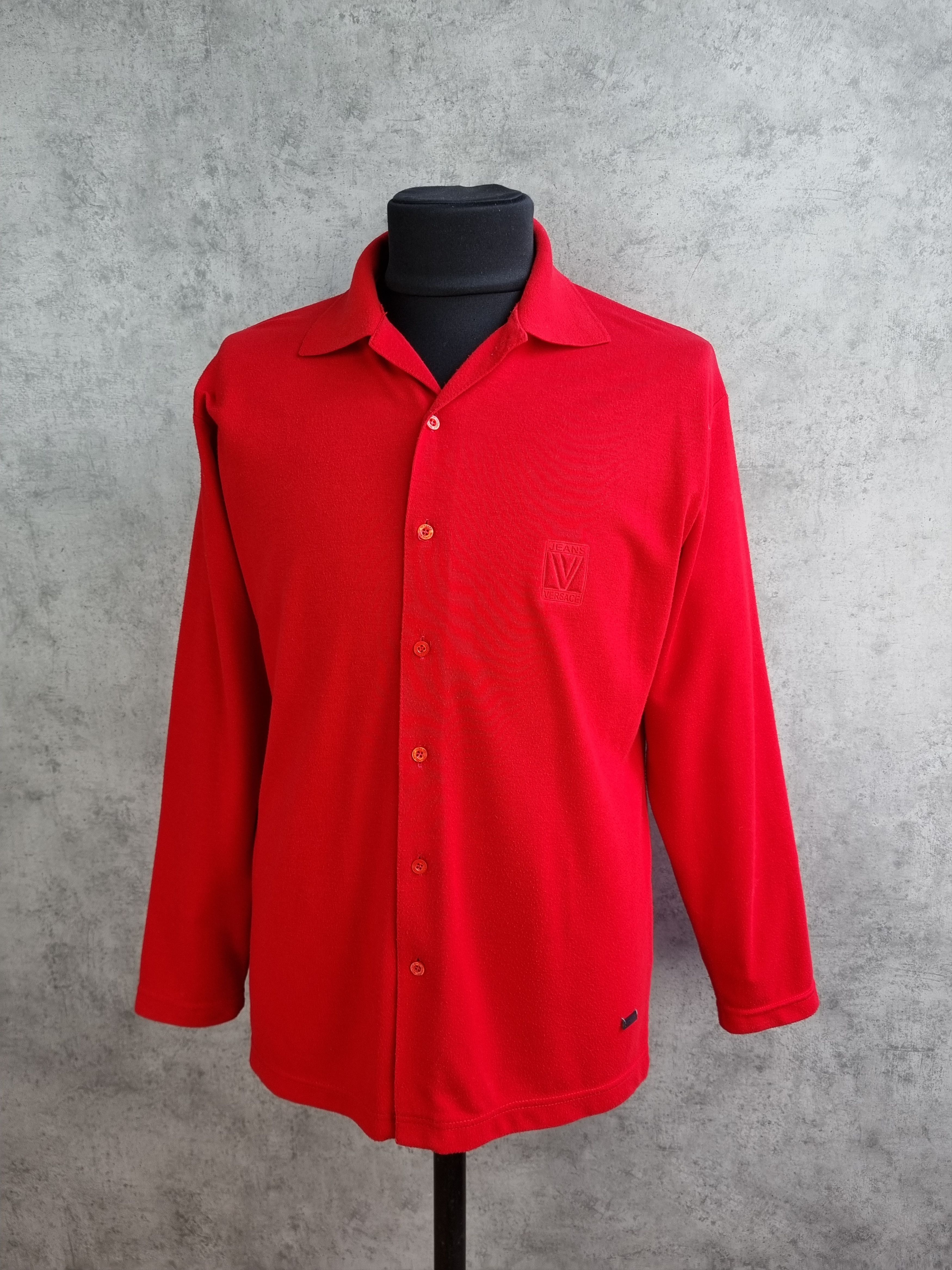 Gianni Valentino × Versace × Vintage Rare VERSACE Fluffy Comfy Collared Sweater Button Up Size US XL / EU 56 / 4 - 6 Thumbnail