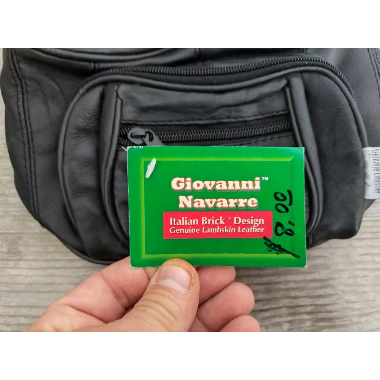 Vintage VINTAGE Giovanni Navarre Leather Belt Bag Fanny Pack Men Black 90s Travel Pockets Adjustable Strap Mens Size ONE SIZE - 4 Thumbnail