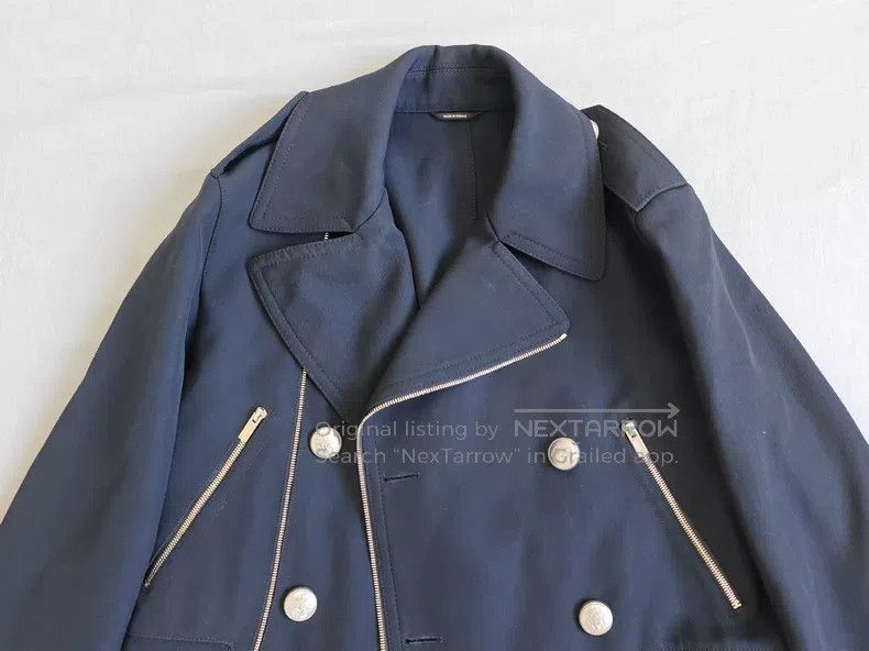 Hermes Hermes Navy wool coat jacket, dark blue, 76% wool + 24% co Size US M / EU 48-50 / 2 - 2 Thumbnail