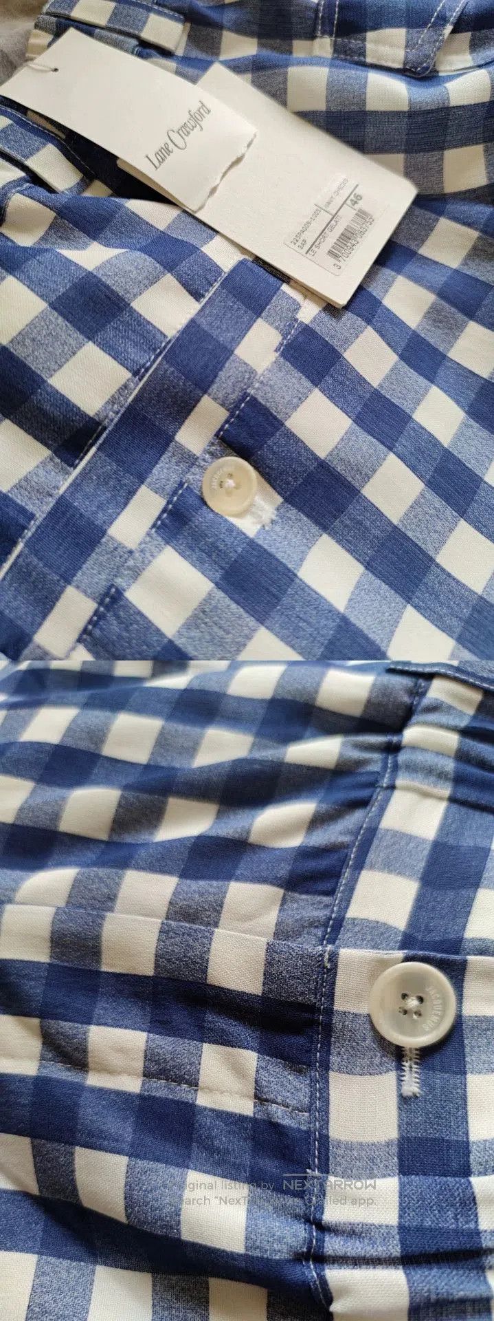 Jacquemus Jacquemus Blue and White Checkered Shorts. Size US 30 / EU 46 - 9 Thumbnail