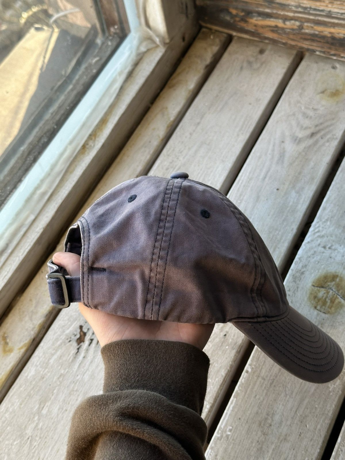 Nike × Vintage ARCHIVE nike vintage Y2K cap distressed beige thrashed 90s Size ONE SIZE - 6 Thumbnail