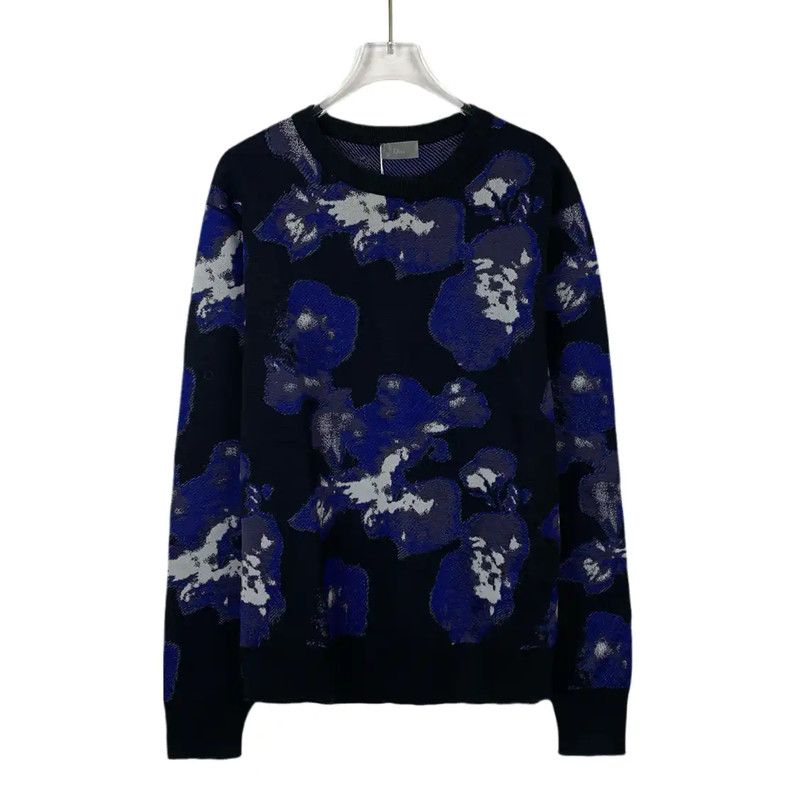Dior Dior Blue Floral Men's Sweatshirt 0089 Size US M / EU 48-50 / 2 - 1 Thumbnail