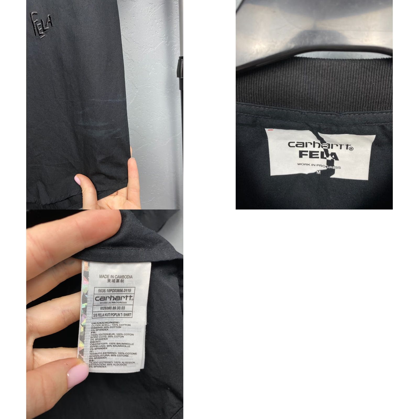Carhartt Carhartt Wip x Fela Mens Kuti Poplin Crew Neck T-Shirt Size M Black Shirt Mens Size US M / EU 48-50 / 2 - 8 Thumbnail