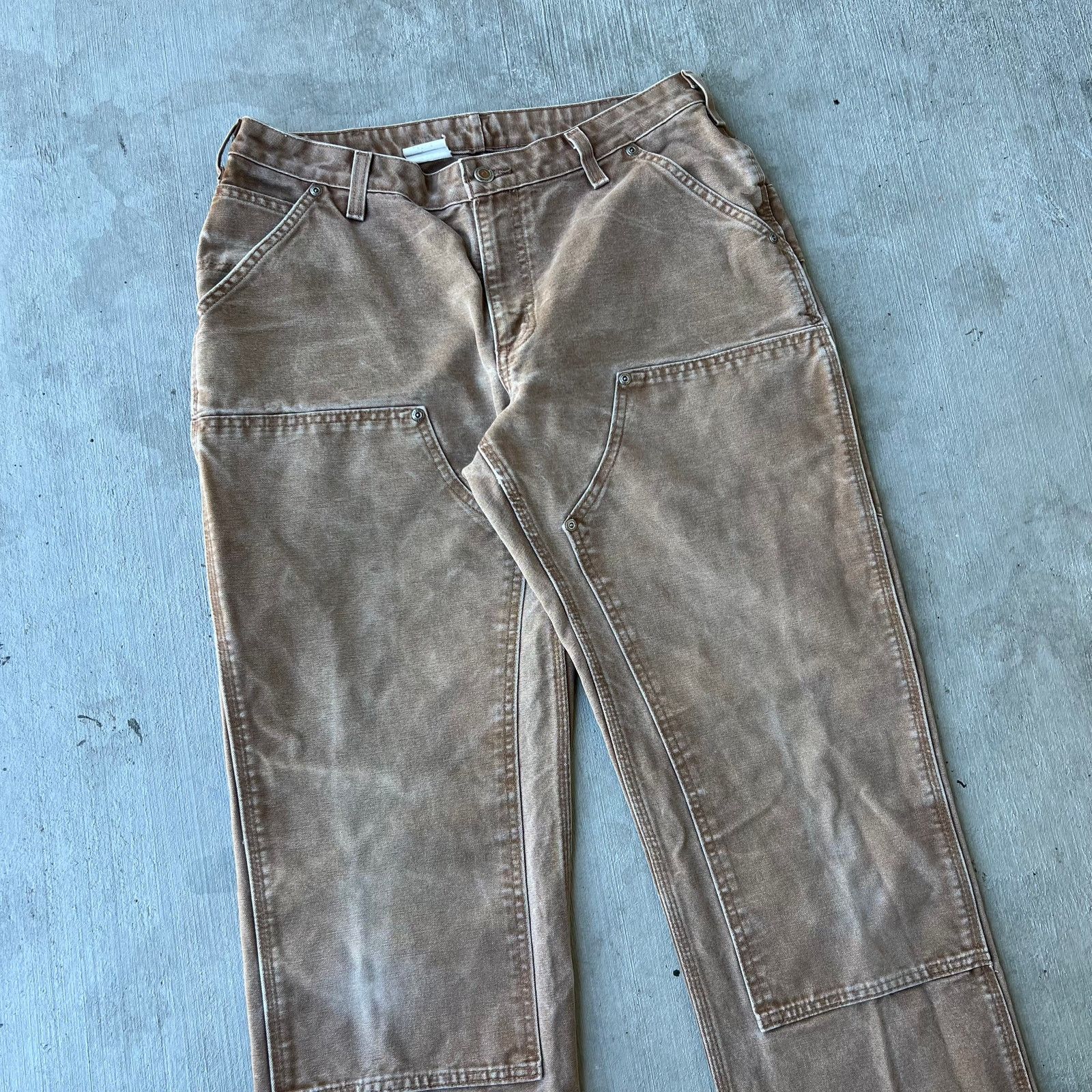 Carhartt × Vintage Carhartt WOMENS brown double knee work wear carpenter pants Size US 33 - 2 Thumbnail