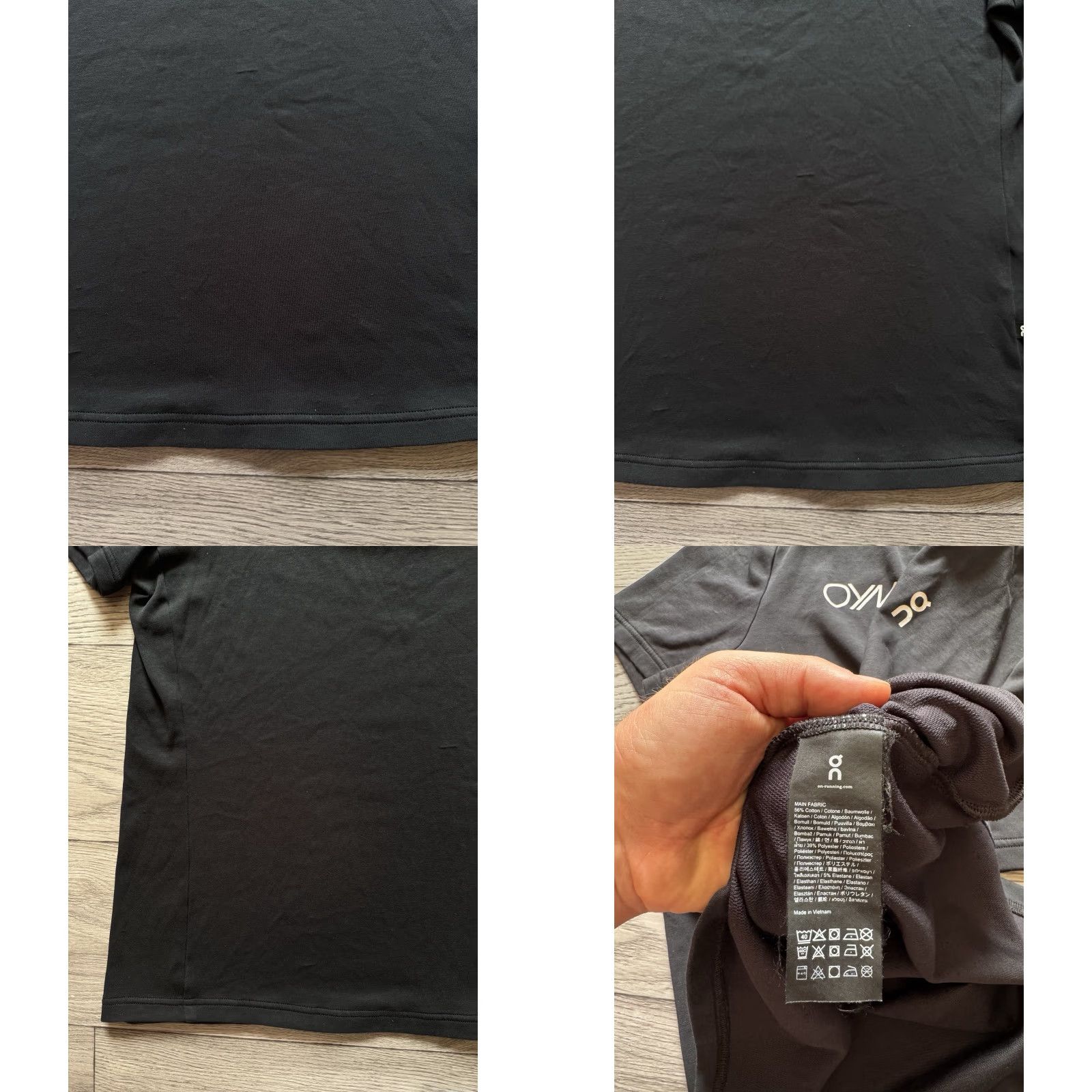 Vintage On Cloud OYM Focus T Women’s T-shirt Short Sleeve Black S Size S / US 4 / IT 40 - 9 Thumbnail