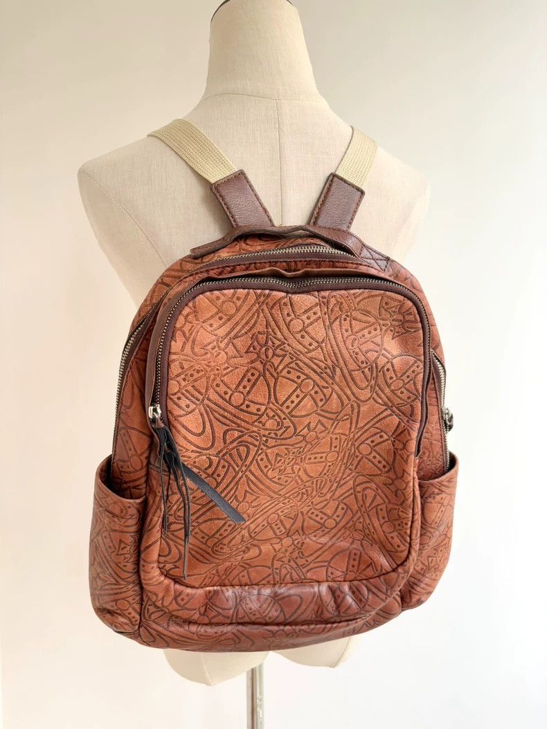 Other Vivienne Westwood size os Brown full stamp Saturn backpack Size ONE SIZE - 1 Thumbnail