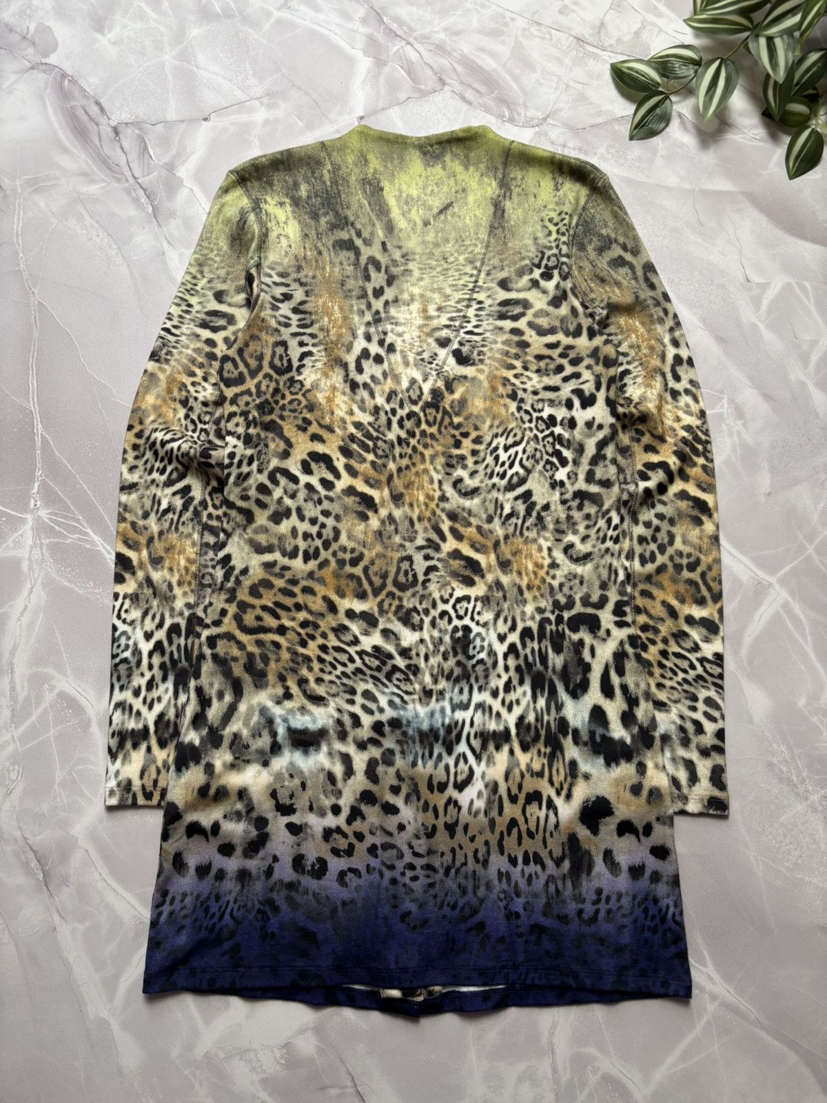 Other Marc Cain Leopard Animal Print Longline Knit Cardigan Button Size S / US 4 / IT 40 - 6 Thumbnail