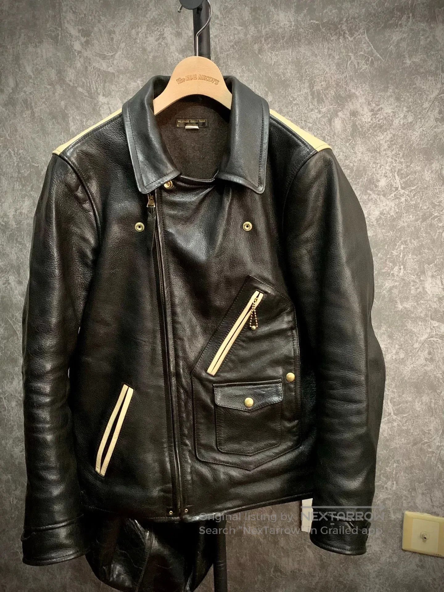 WEST RIDE Westride Black and White Leather Jacket. Size US S / EU 44-46 / 1 - 2 Thumbnail