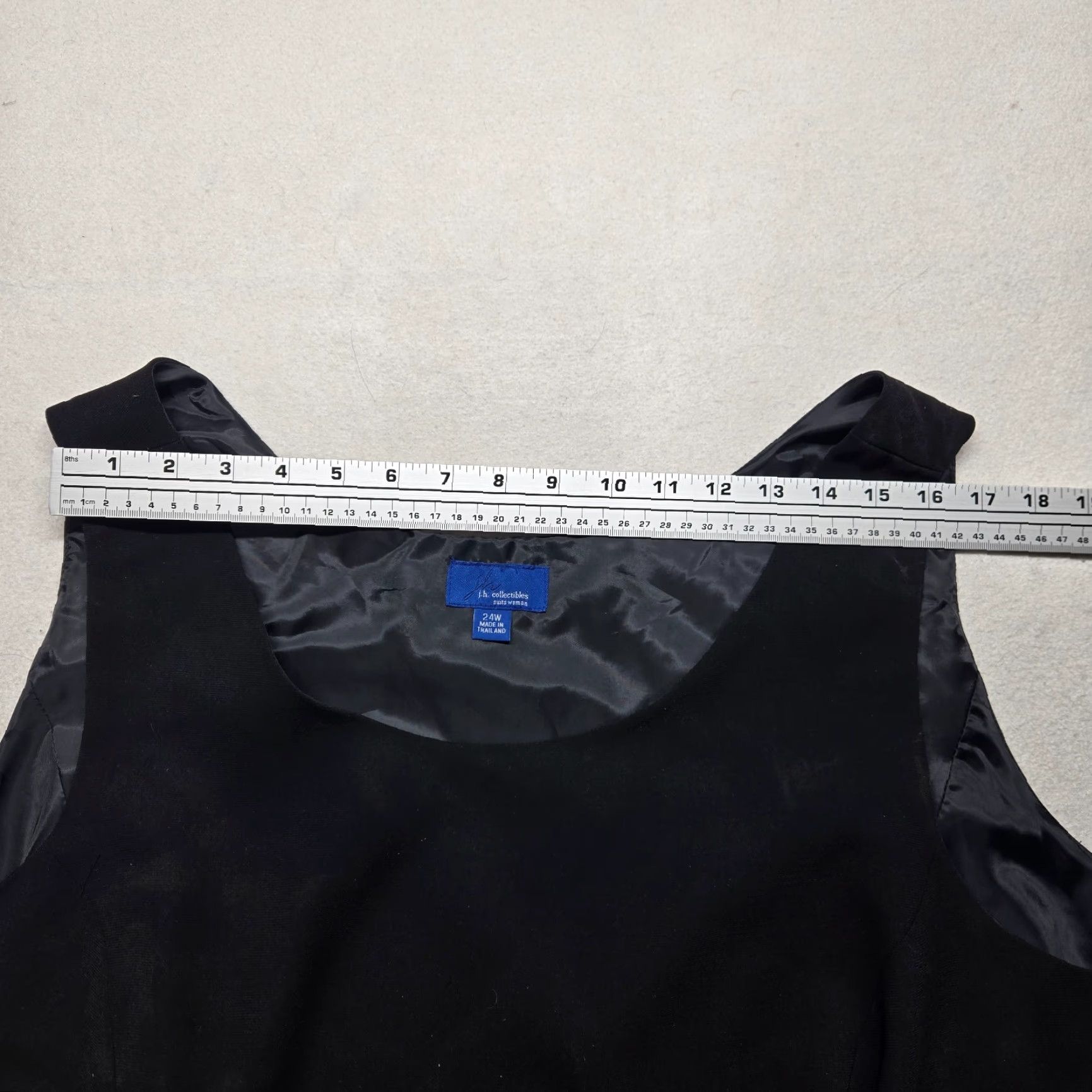 Vintage JH Collectibles Vest Women 24W Black Solid Sleeveless Casual Vintage No Size 4XL / US 24-26 - 5 Thumbnail