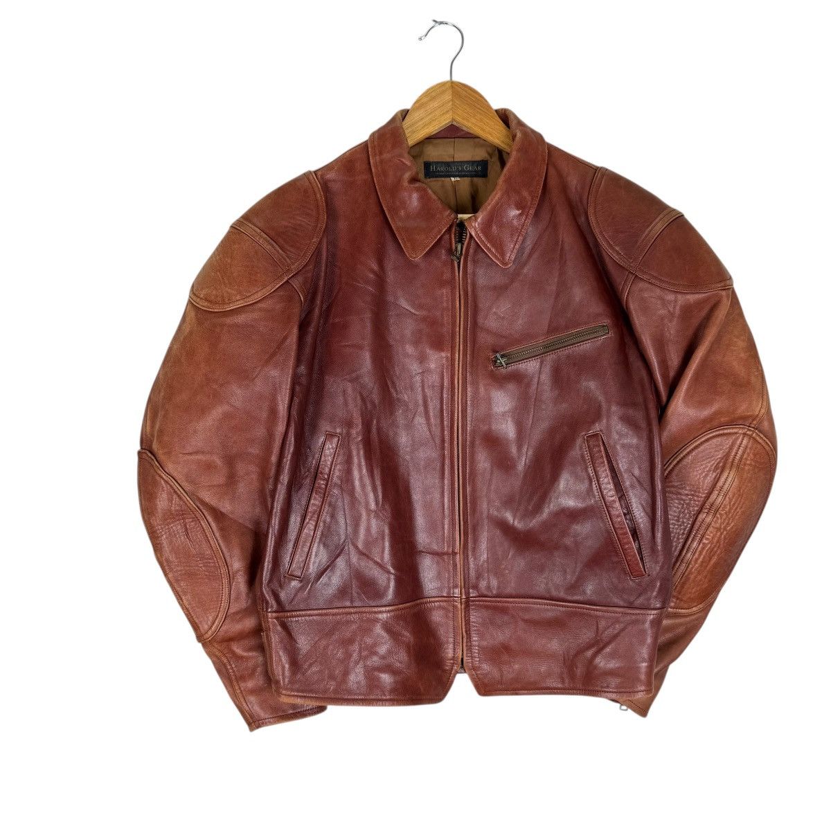 Genuine Leather ☀️HAROLD’S GEAR HORSEHIDE BIKERS LEATHER JACKET Size US L / EU 52-54 / 3 - 1 Thumbnail
