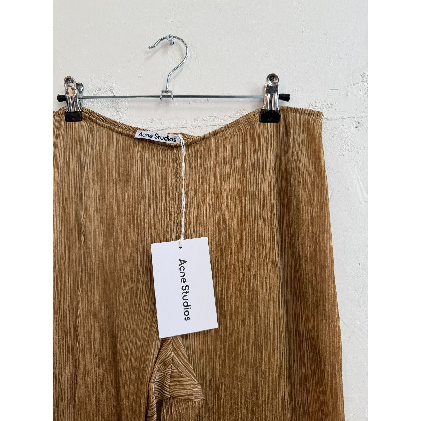 Acne Studios Acne Studios Brown Crinkled Trousers Size 26" / US 2 / IT 38 - 3 Thumbnail