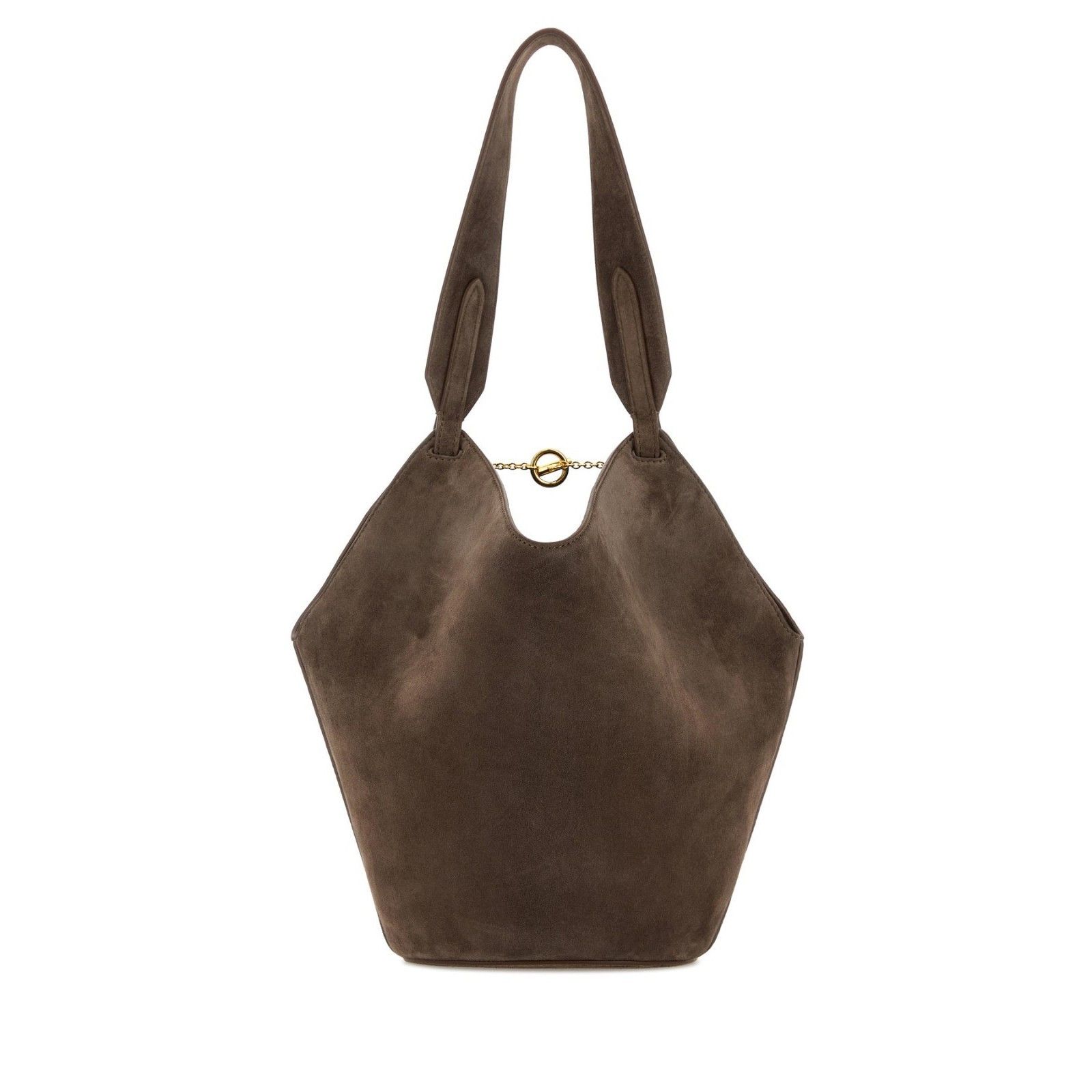 KHAITE KHAITE Lotus Mini Brown Suede Tote Bag New & Authentic Size ONE SIZE - 3 Thumbnail