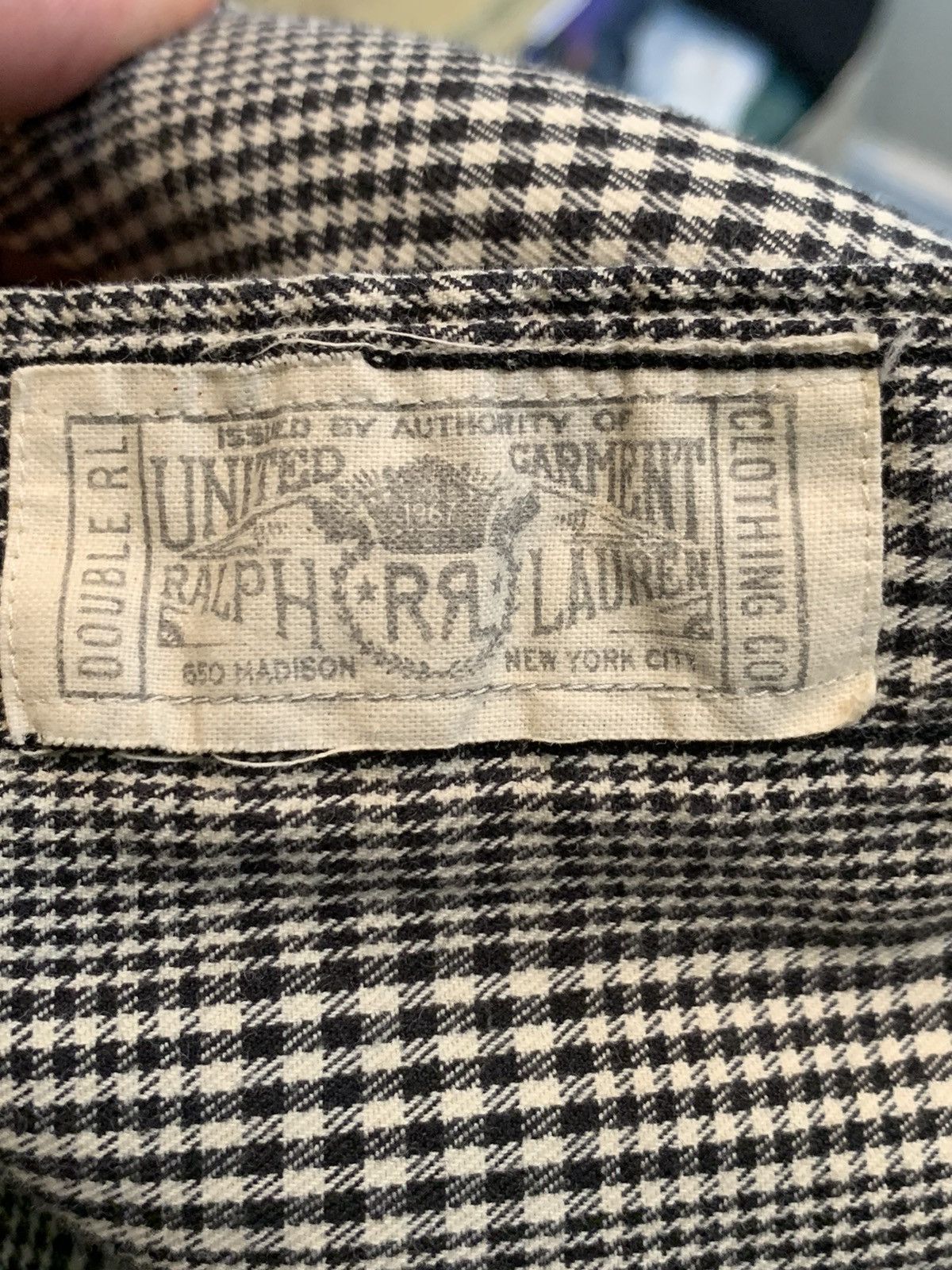 RRL Ralph Lauren RARE* RRL Ralph Lauren Houndstooth Western Snap Button Shirt Size US S / EU 44-46 / 1 - 7 Thumbnail