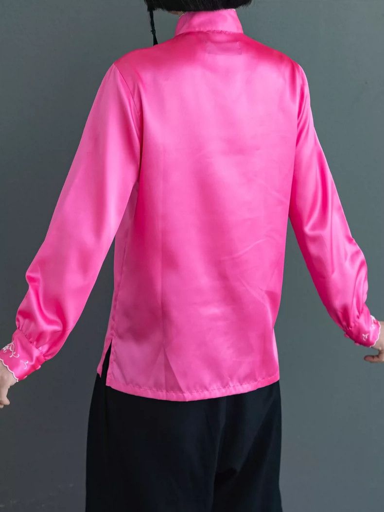 Comme des Garcons Comme Des Garcons Pink satin Chinese style button top Size M / US 6-8 / IT 42-44 - 8 Thumbnail