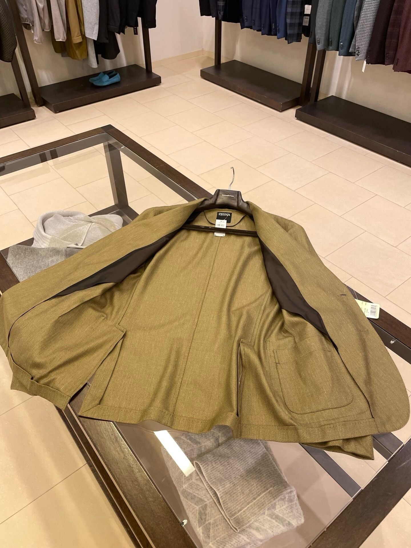 Ermenegildo Zegna Zegna Olive Green Single-Breasted Blazer Size US L / EU 52-54 / 3 - 7 Thumbnail