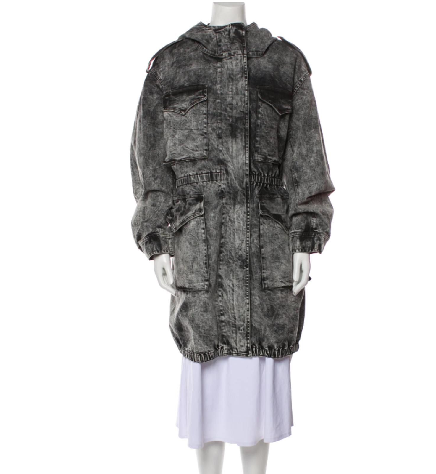 Norma Kamali hooded cargo utility military jacket Size: L