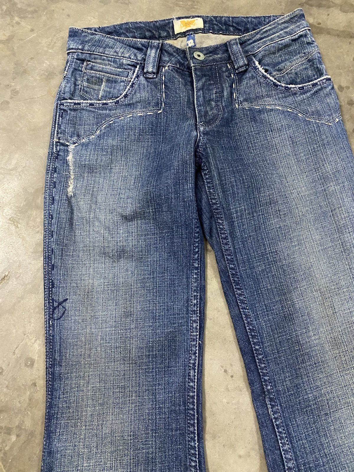 Antik Denim Flare Jeans Antik Denim Low Rise Made in Usa @308 Size US 27 - 7 Thumbnail
