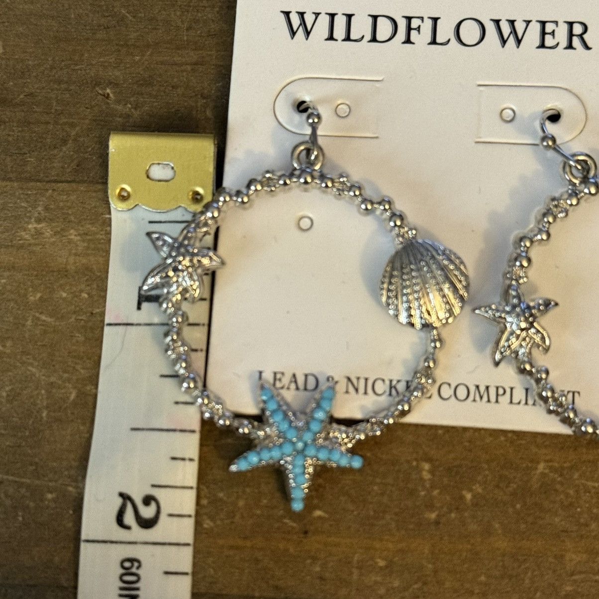 Other Silver tone sea life circle hoop earrings Size ONE SIZE - 3 Thumbnail