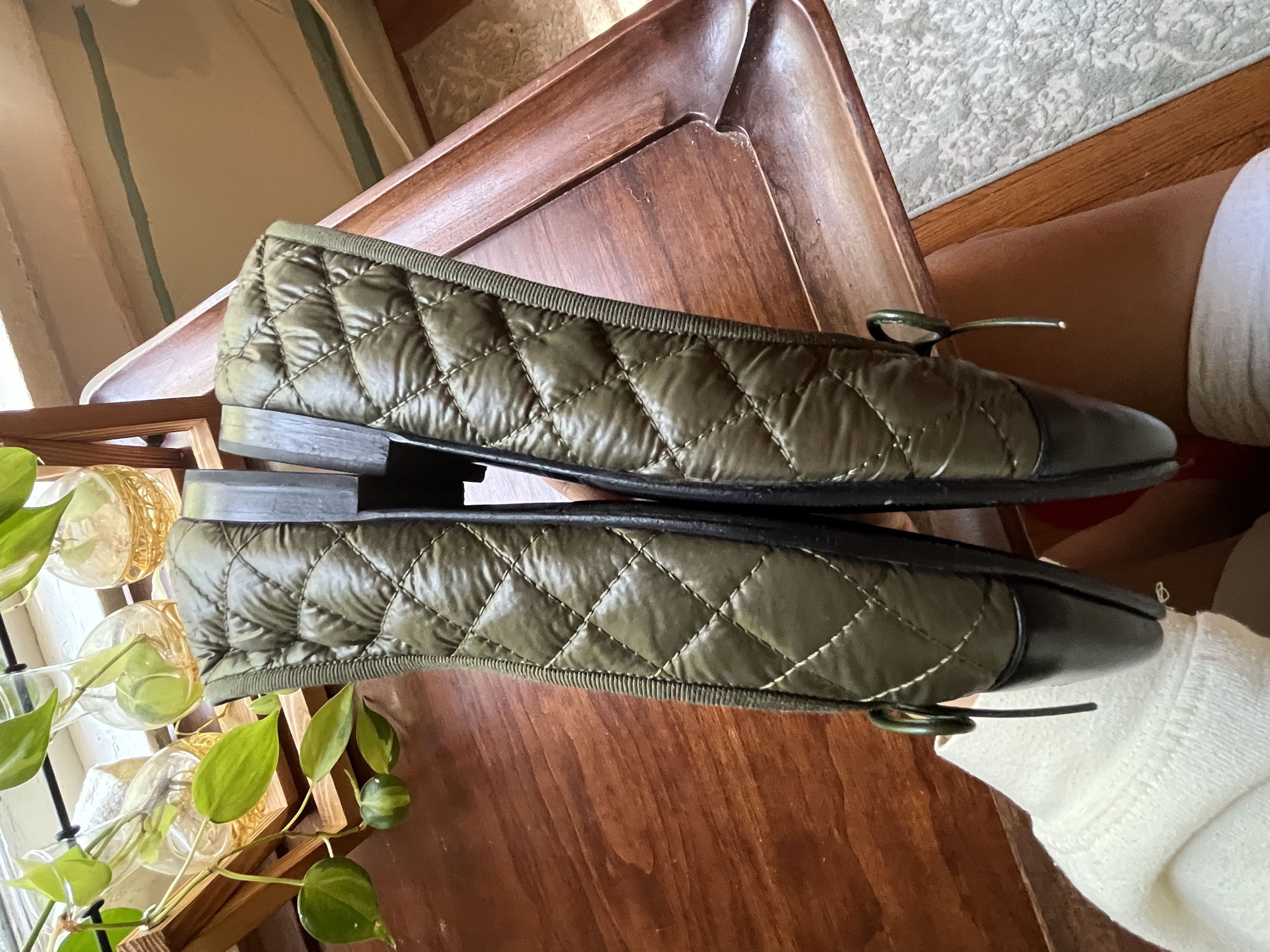 Chanel Chanel forest green cushion ballet flats size 38 US7-US7.5 Size US 8 / IT 38 - 5 Thumbnail