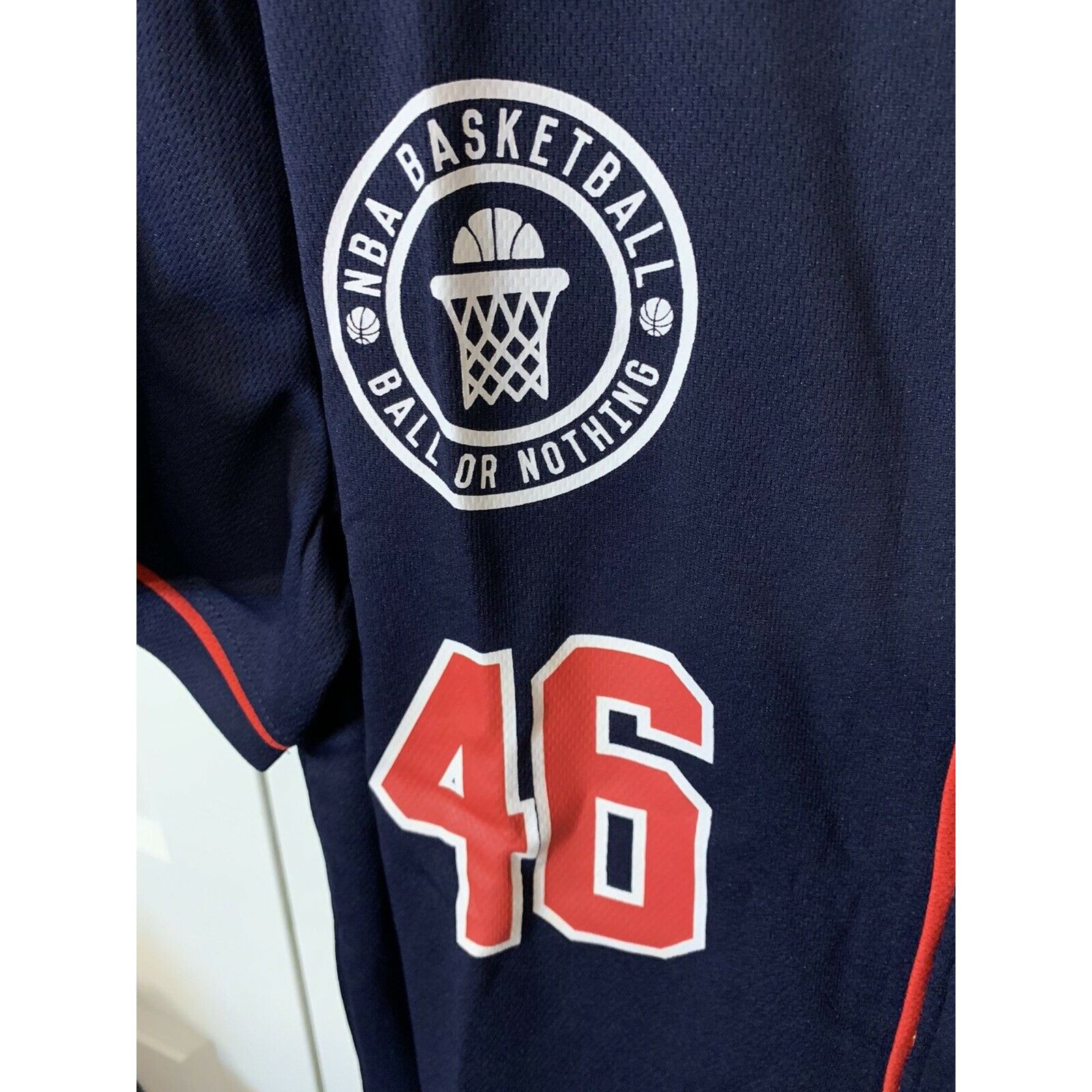 NBA New Authentic NBA #46 Men Sz L Basketball Blue Button Baseba Size US L / EU 52-54 / 3 - 7 Thumbnail
