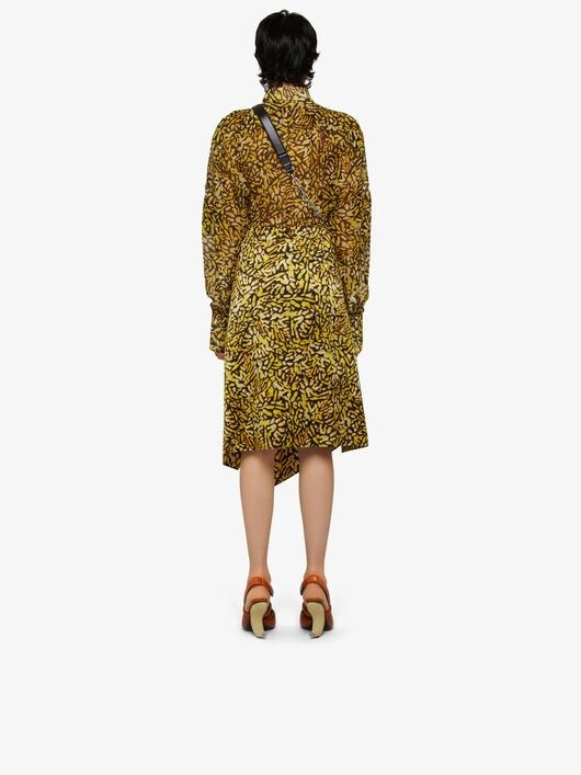 Givenchy o1y0925 Midi Skirt in Yellow/Black Size 30" / US 8 / IT 44 - 4 Thumbnail