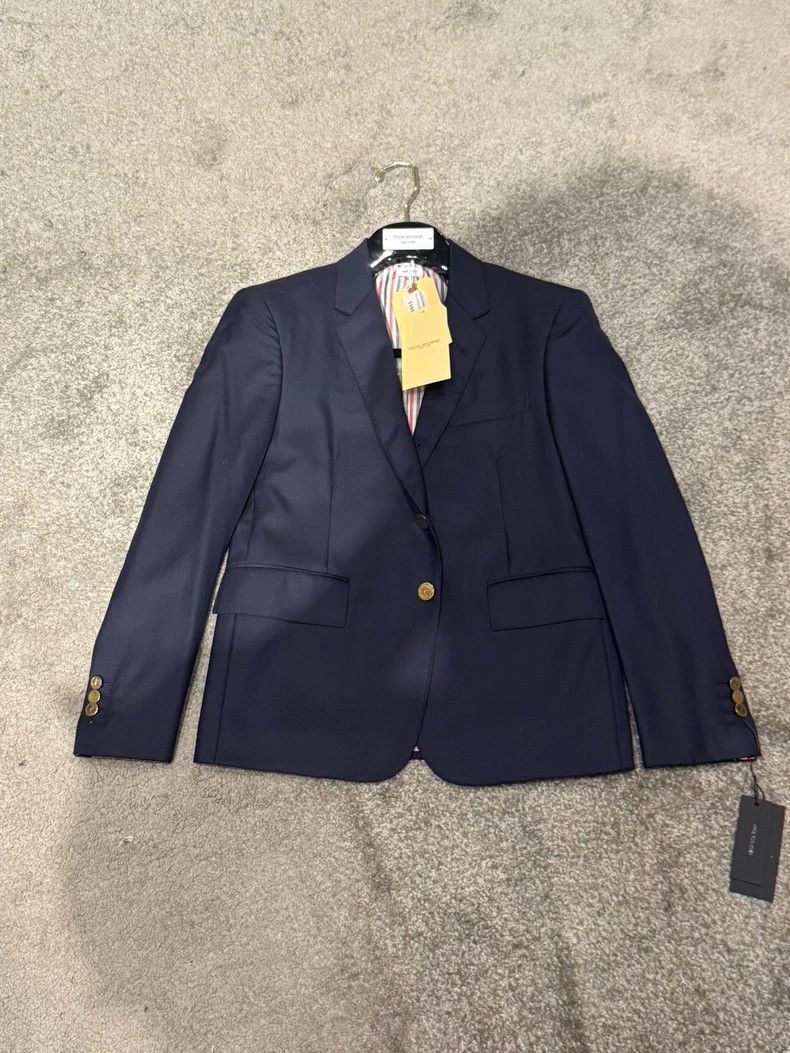 Thom Browne Thom Browne size1 Dark blue gold buttoned suit Size 36R - 3 Thumbnail