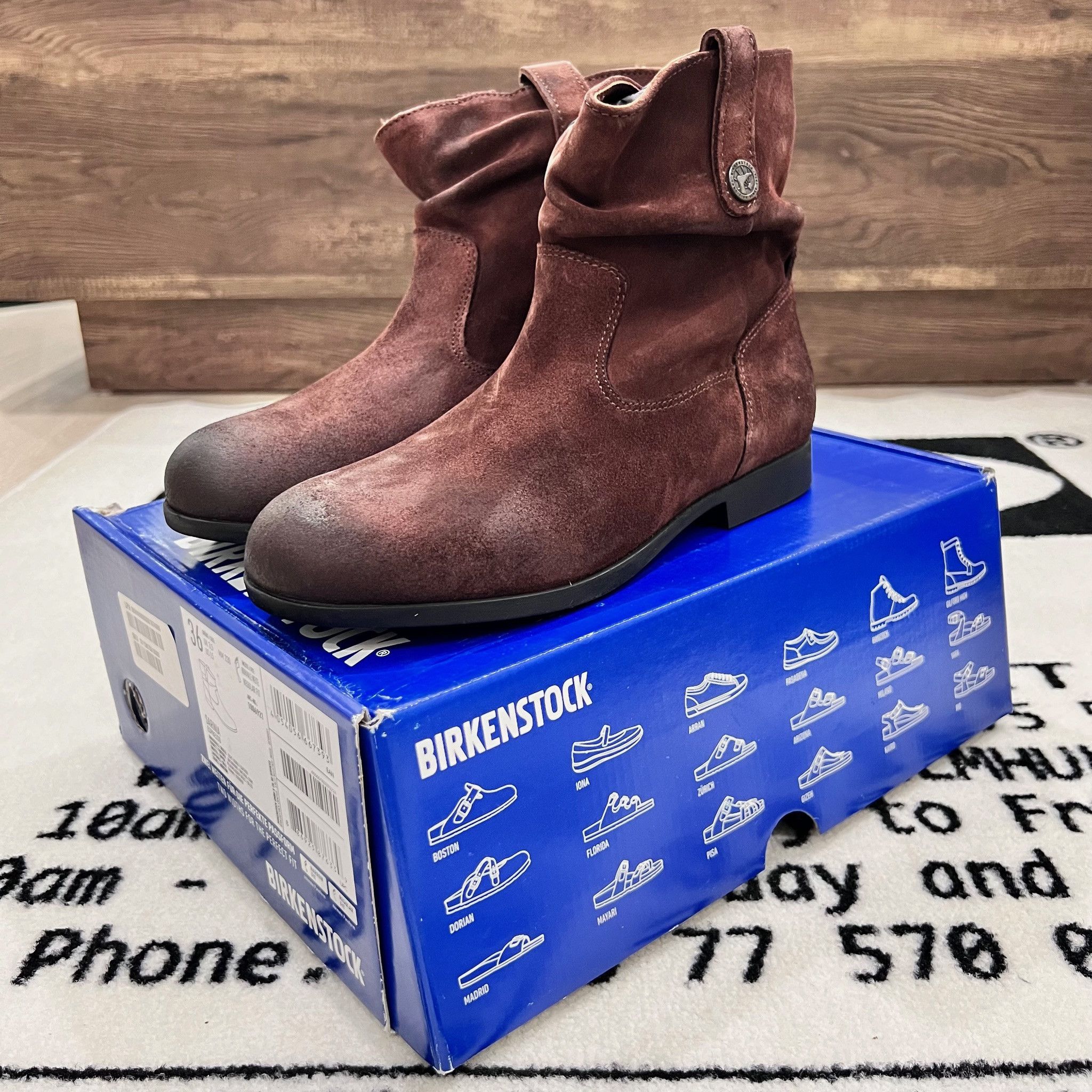 Birkenstock Birkenstock Espresso Suede Leather Ankle Boots - Regular Fit Size US 5.5 / IT 35.5 - 1 Thumbnail