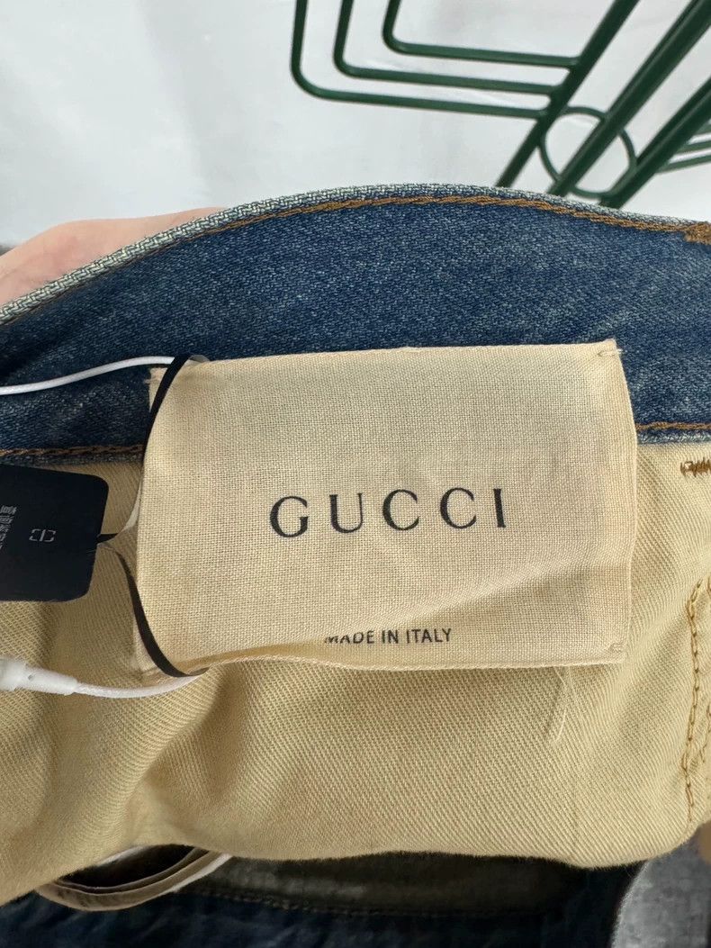 Gucci Gucci Snake pattern floral print zipper straight jeans Size US 32 / EU 48 - 6 Thumbnail