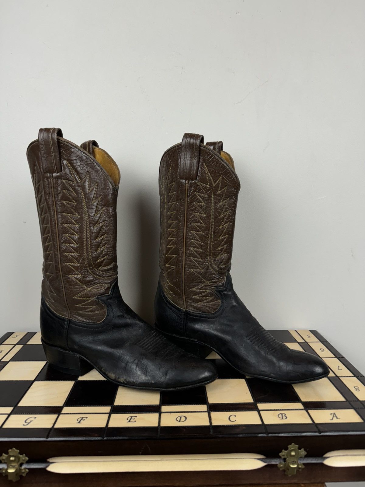 Tony Lama Vintage cowboy boots Tony Lama USA Texas original retro item Size US 9 / IT 39 - 2 Thumbnail