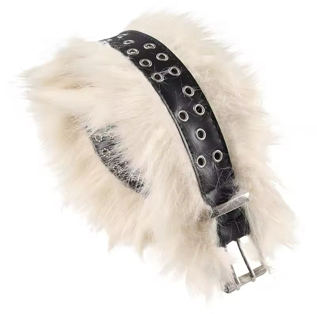 Japanese Brand × Leather Black white Faux Belts Size ONE SIZE - 2 Thumbnail