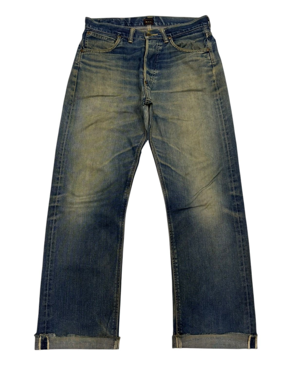 Lee 🔥Vintage Steal🔥Lee Cowboy Selvedge Denim Jeans Distressed Size US 31 - 1 Thumbnail