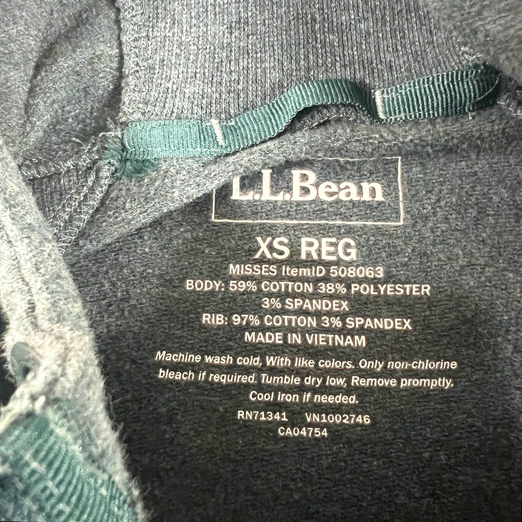 Vintage VINTAGE L.L. Bean Womens Hoodie Jacket XS Blue Fleece Full Zip Casual Fall Winter Size XS / US 0-2 / IT 36-38 - 5 Thumbnail