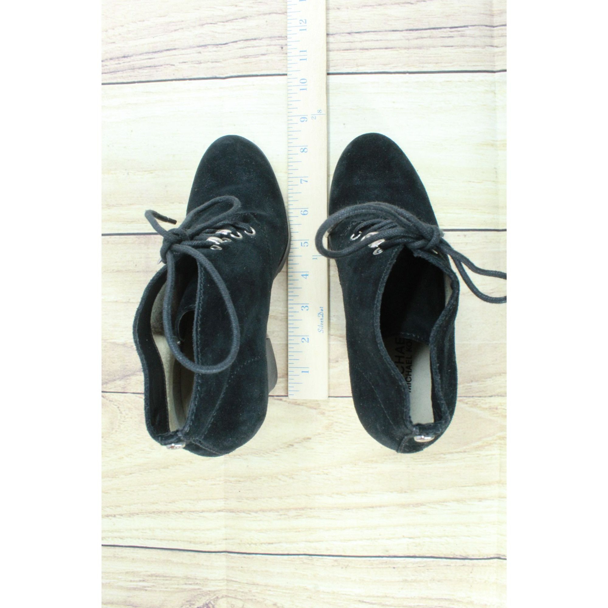 Michael Kors Michael Kors Black Suede Lace-Up Heels Size 6 Size US 6 / IT 36 - 7 Thumbnail