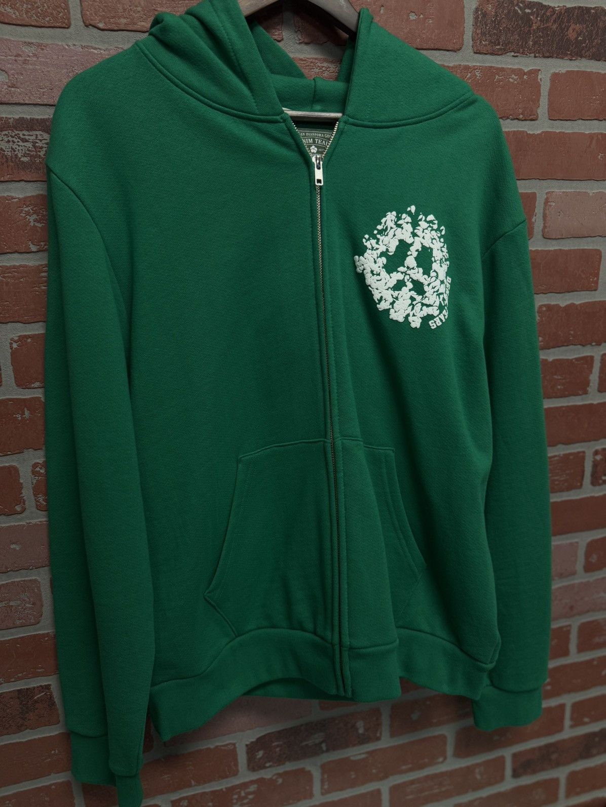 DENIM TEARS Denim Tears Green Zip Up Hoodie Size XXL (NEW) Size US XXL / EU 58 / 5 - 3 Thumbnail