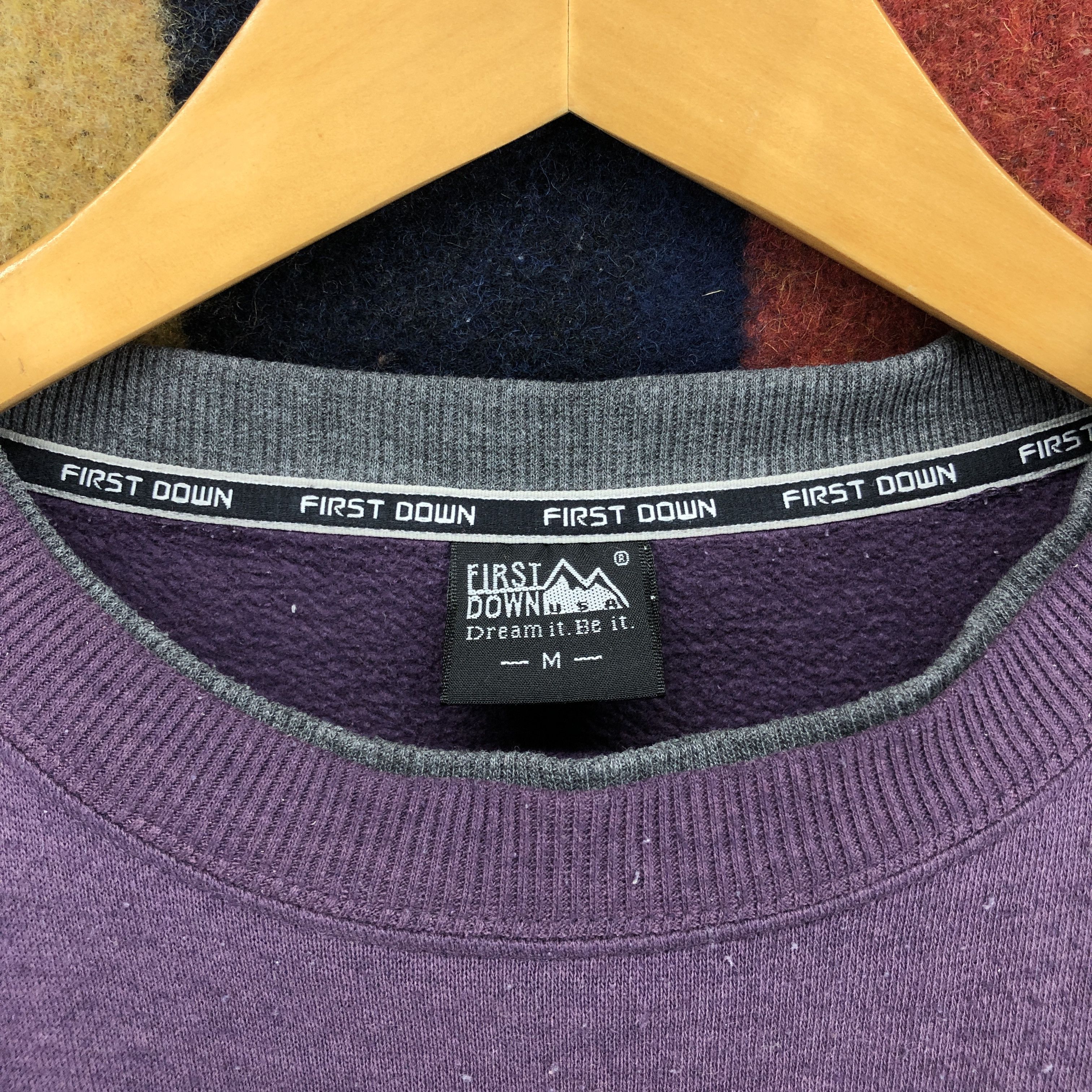 Other FIRST DOWN Crew Neck Sweatshirt #0243/K Size US M / EU 48-50 / 2 - 4 Thumbnail