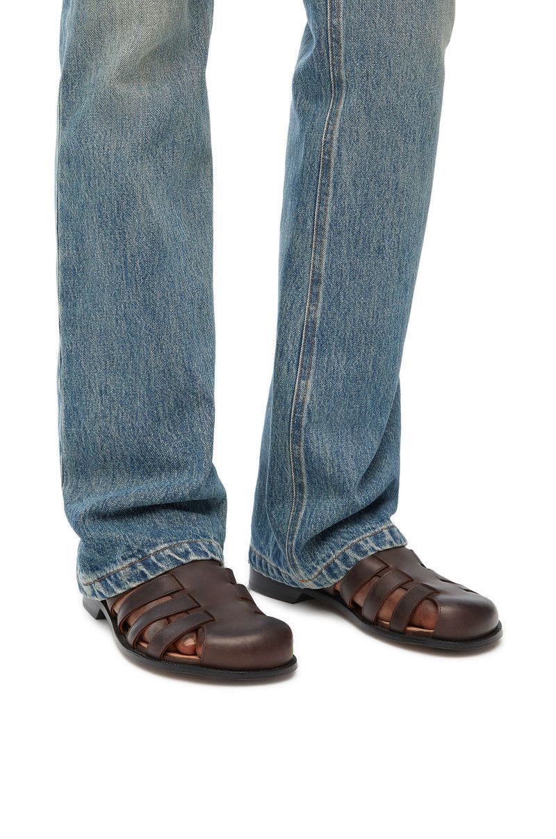 Loewe o1in1g0426 Campo Sandals in Dark Brown Size US 8 / EU 41 - 3 Thumbnail