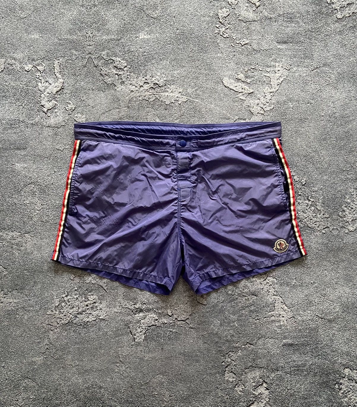 Moncler Moncler Men’s Swim Shorts Navy Blue Logo Side Stripe Size US 35 - 1 Thumbnail