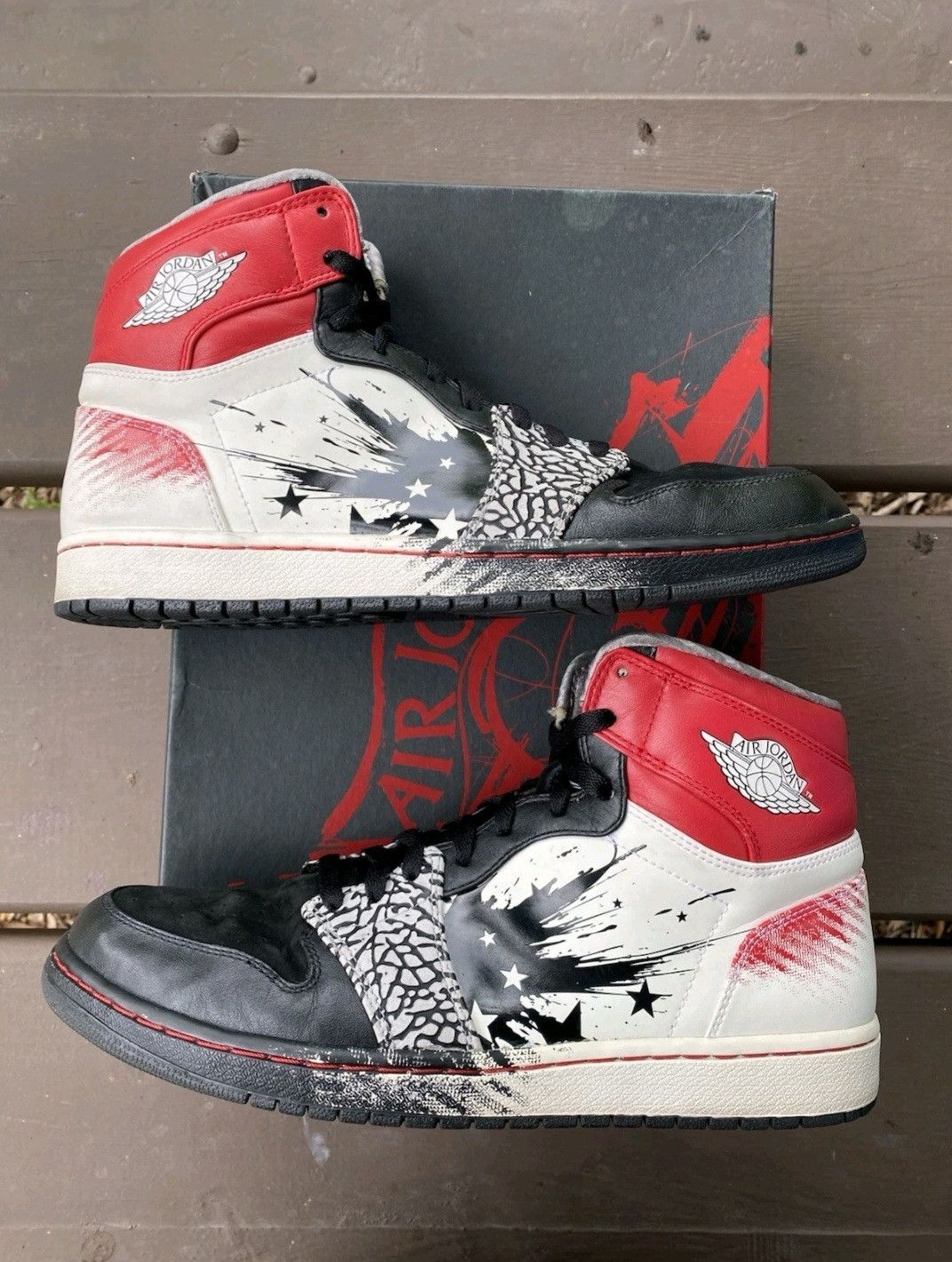 Jordan Brand Dave White Nike Air Jordan Retro 1 High Wings For The Future Size US 11.5 / EU 44-45 - 3 Thumbnail