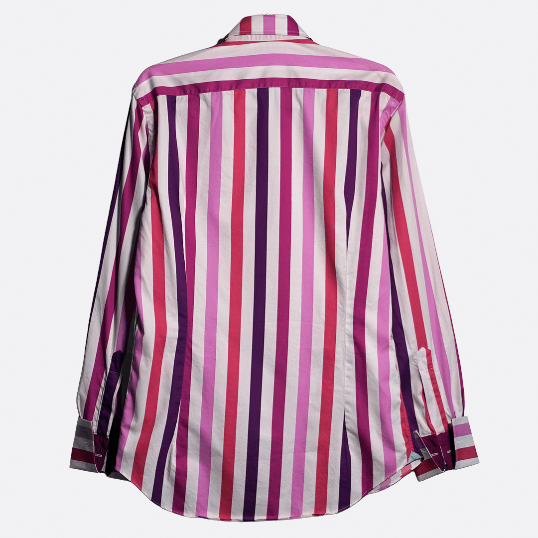 Other Duncan Quinn Thomas Mason French Cuff Shirt 15 Striped Size US L / EU 52-54 / 3 - 3 Thumbnail