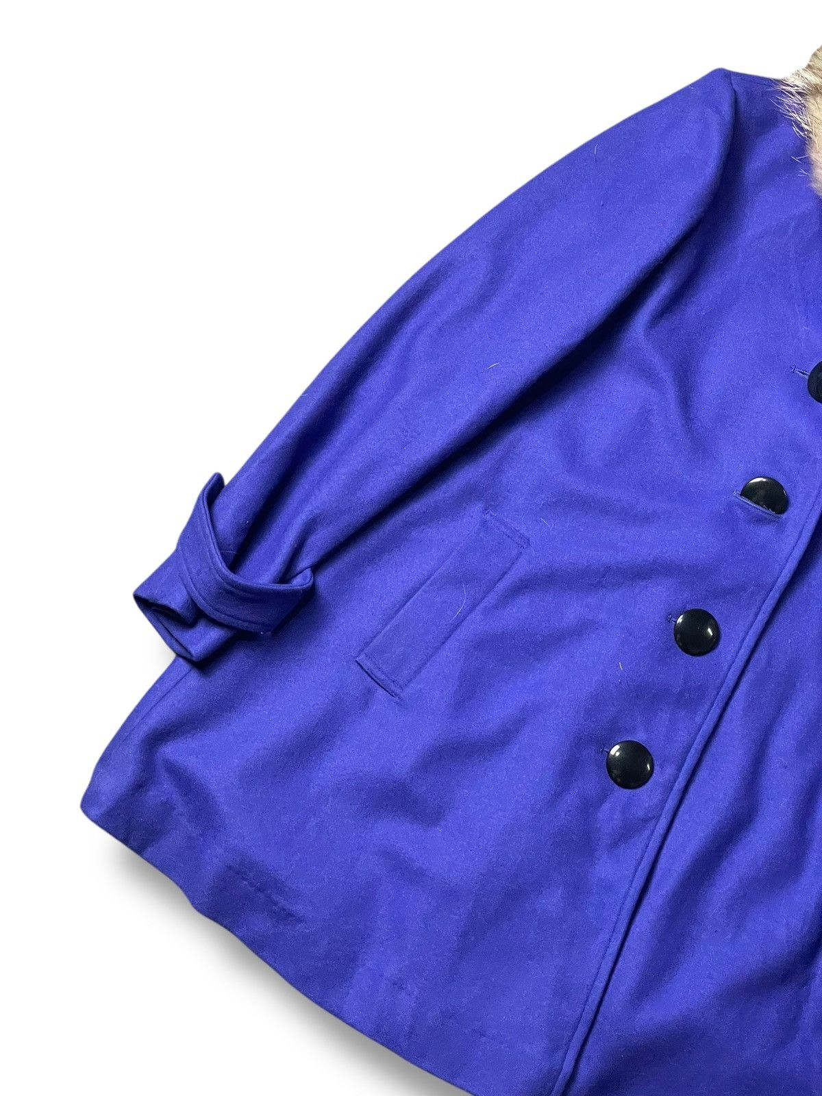 Japanese Brand × Vintage Cecil McBee Brand Fur Hooded Wool Jacket (114) Size US M / EU 48-50 / 2 - 4 Thumbnail