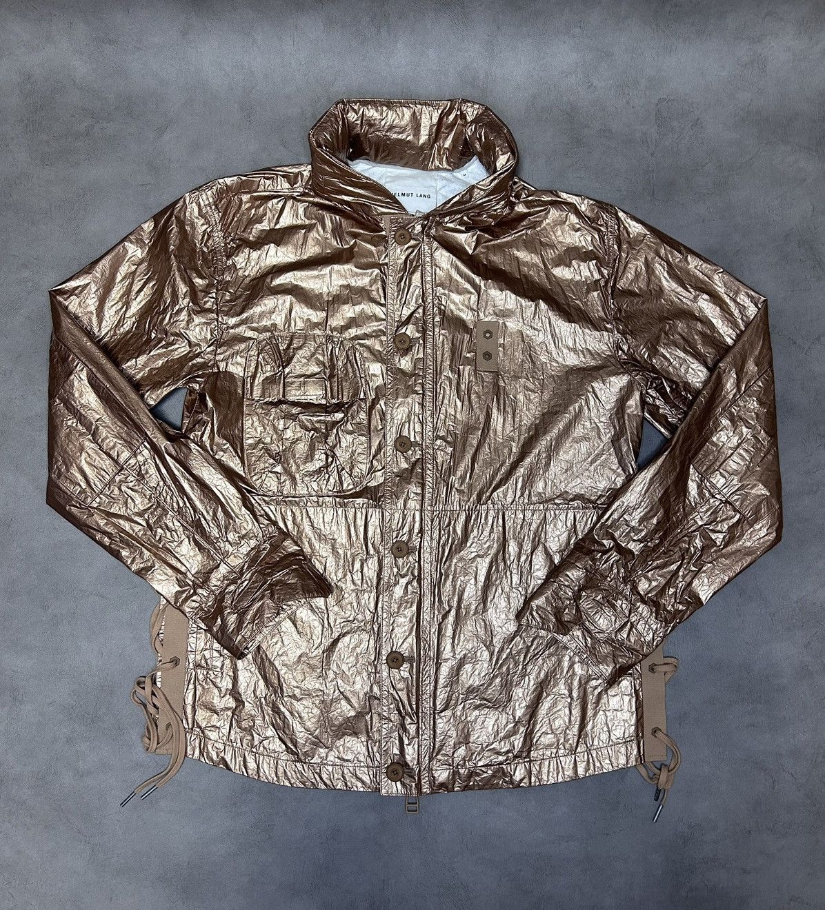image of Helmut Lang Unisex Metallic Copper Jacket Size:m, Men's (Size Medium)