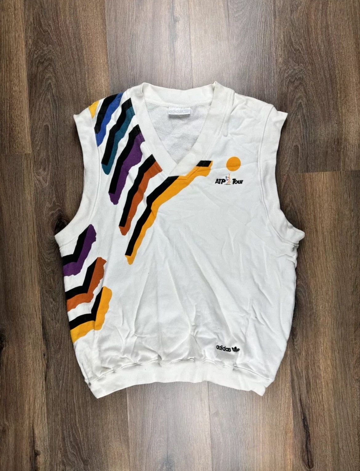 Adidas × Vintage Vintage ATP Tour Tennis Vest Adidas Size L Size US L / EU 52-54 / 3 - 1 Thumbnail