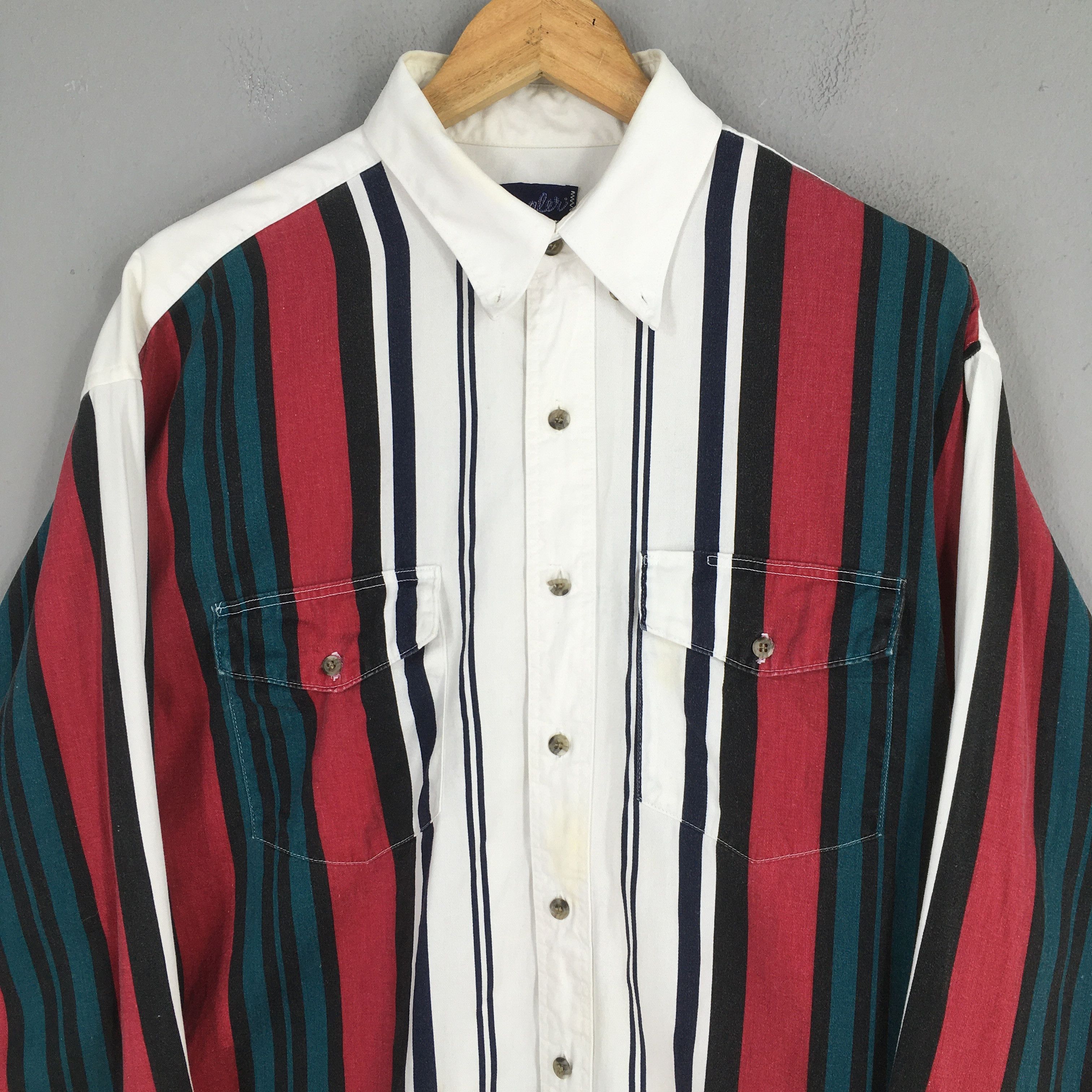 Wrangler Vintage 1980s Wrangler Vertical Striped Western Shirt L Size US L / EU 52-54 / 3 - 2 Thumbnail